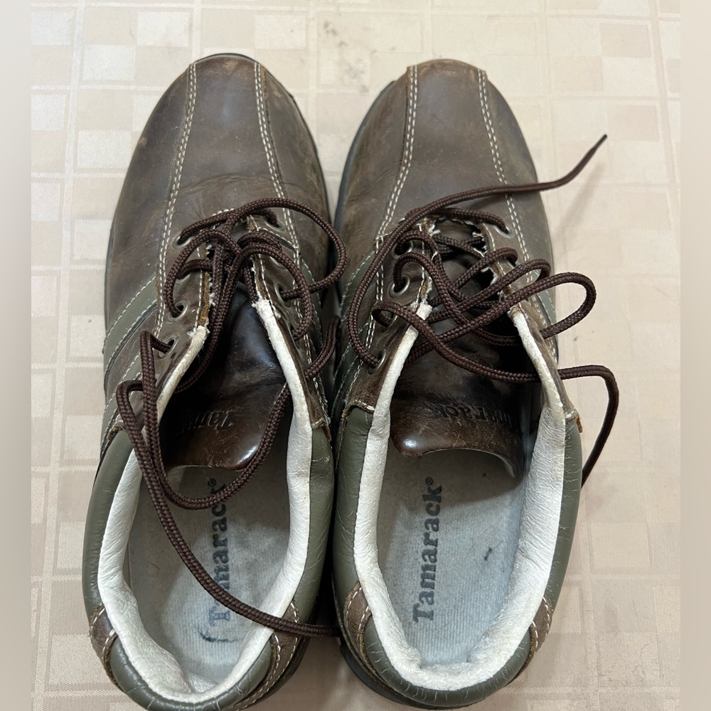 Tamarack Shoes Mens 8D Sneaker Brown Leather‎ Lace Up Comfort Low HI 1216 EUC